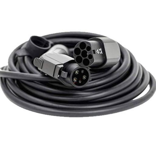 Electric Vehicle Charging Cable - 5M Type 1 to 13A 3 pin plug