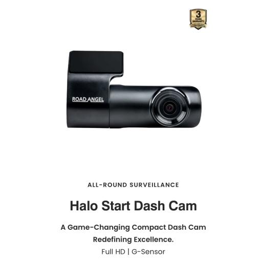 NEW - ROAD ANGEL HALO START 1080p FULL HD COMPACT DASH CAM WITH QUICK RELEASE MOUNT