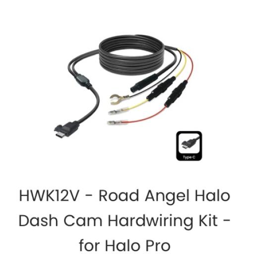 Road Angel Halo Dash Cam Hardwiring Kit - for Halo Pro  HWK12V