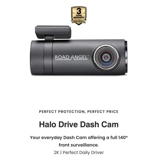 NEW - Road Angel Halo Drive 2 1440p QHD Dash Cam ( Now Type C)